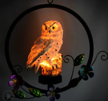 ✨ Solar Owl LED Garden Light – Magical Outdoor Décor with Auto-Charging Glow