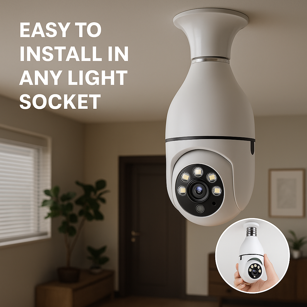 E27 360° Wi-Fi Smart Bulb Security Camera